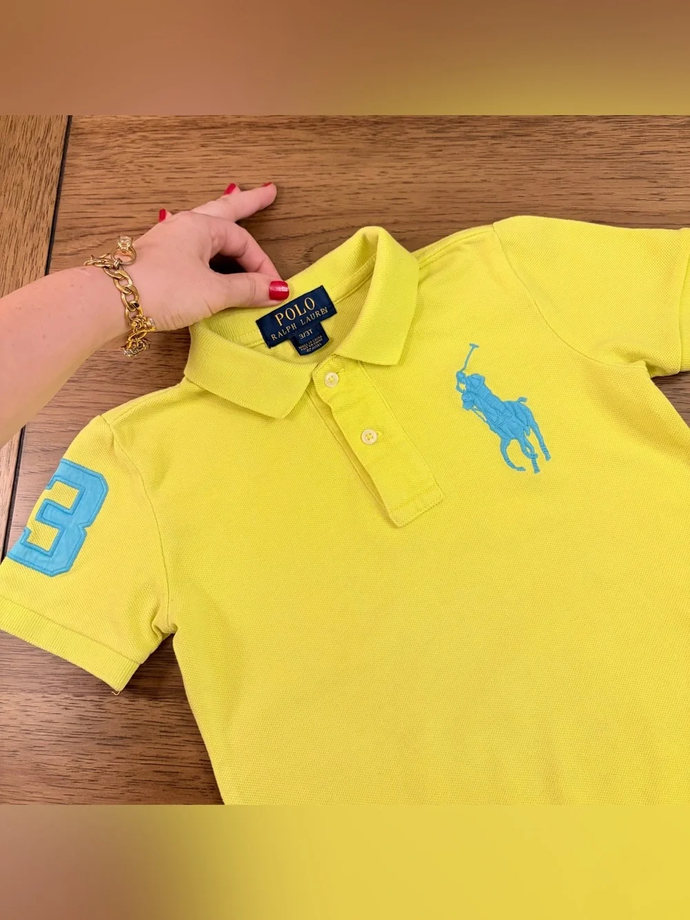 2-3 Years Polo Ralph Lauren Boys Set Polo Shirt Shorts T-Shirt Big Pony Lemon